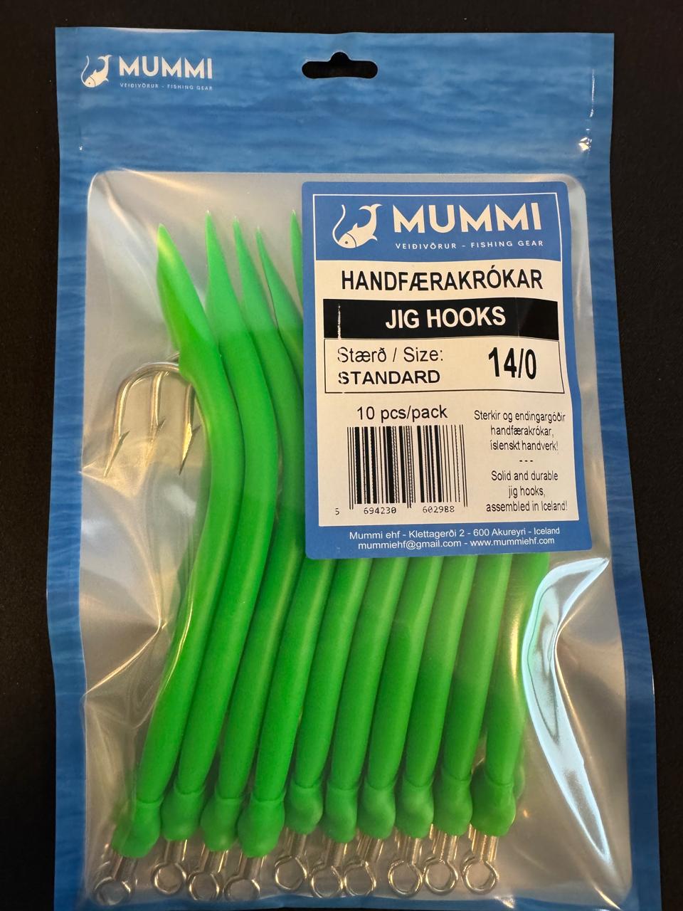 14/0 Krókar, Standard, 10 stk í pakkningu