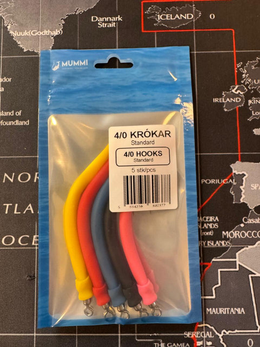 Krókar 4/0 Standard (5 stk) - - Jig hooks 4/0 Standard (5 pcs)