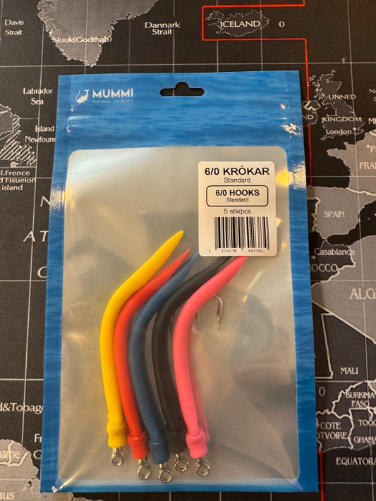 Krókar 6/0 Standard (5 stk) - - Jig hooks 6/0 Standard (5 pcs)