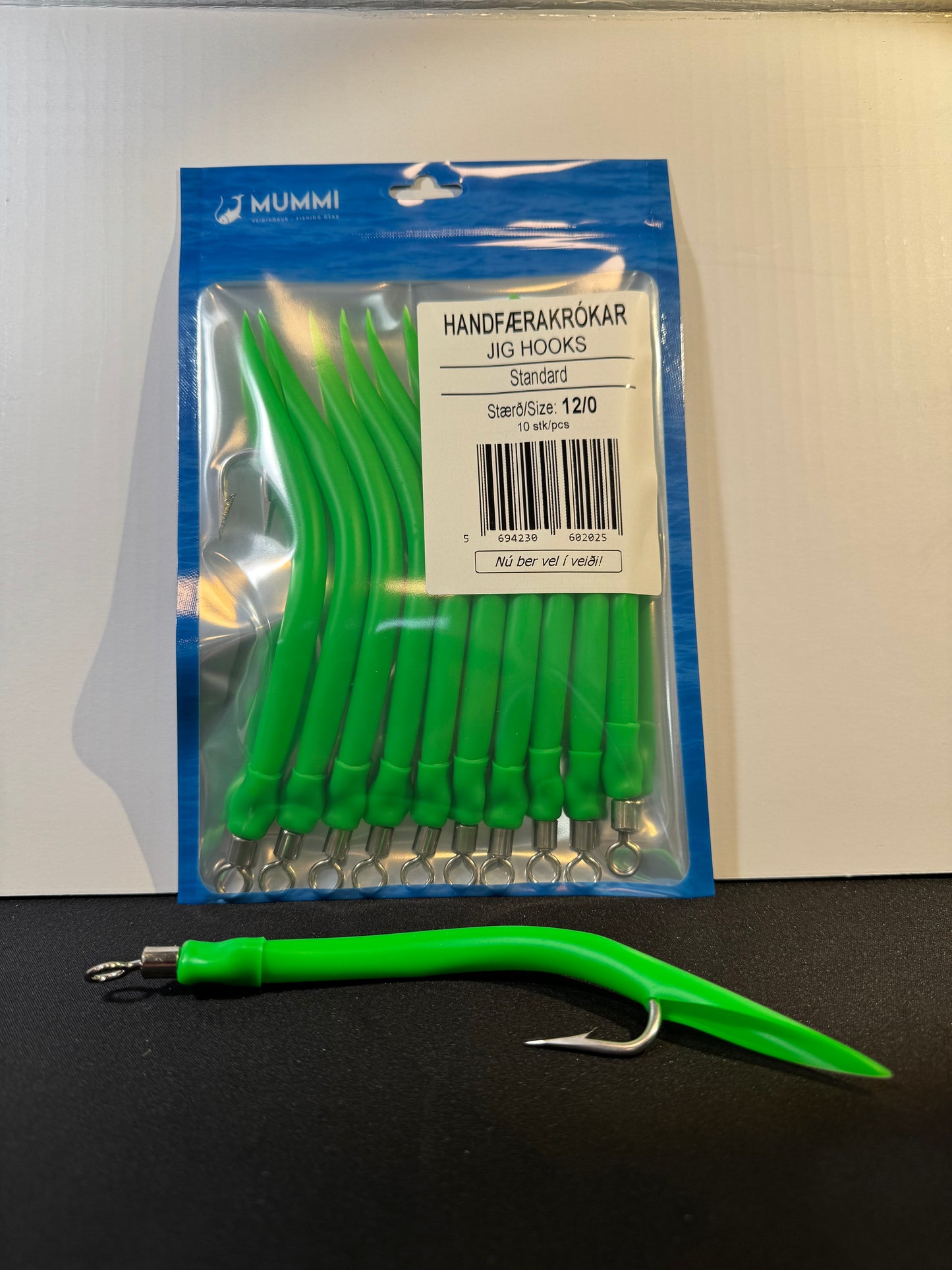 12/0 Krókar, Standard, 10 stk í pakkningu
