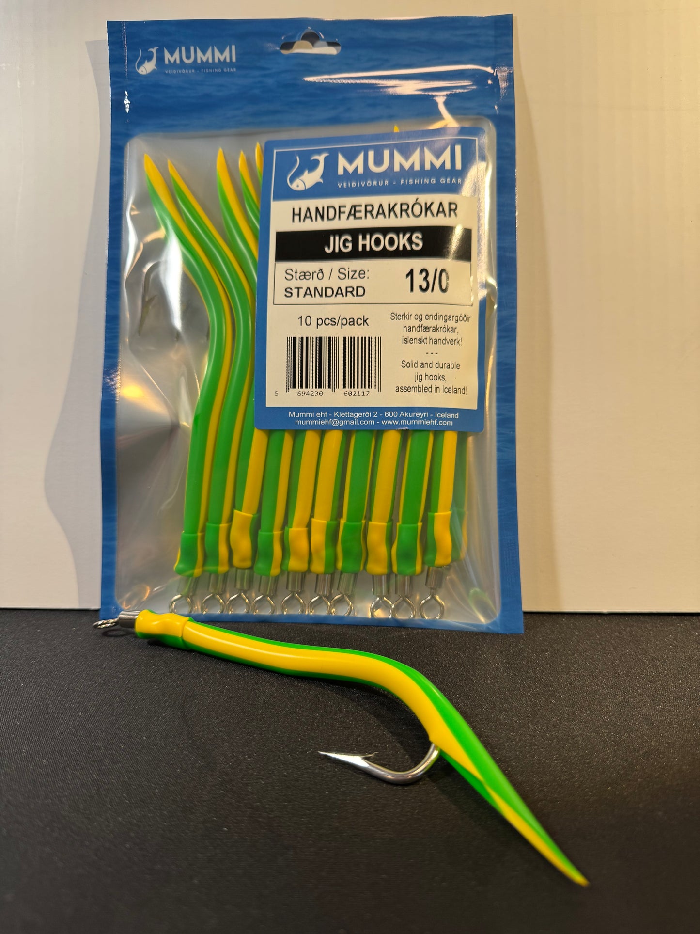 13/0 Krókar, Standard, 10 stk í pakkningu