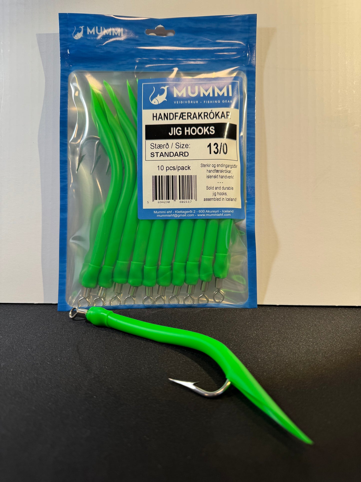 13/0 Krókar, Standard, 10 stk í pakkningu