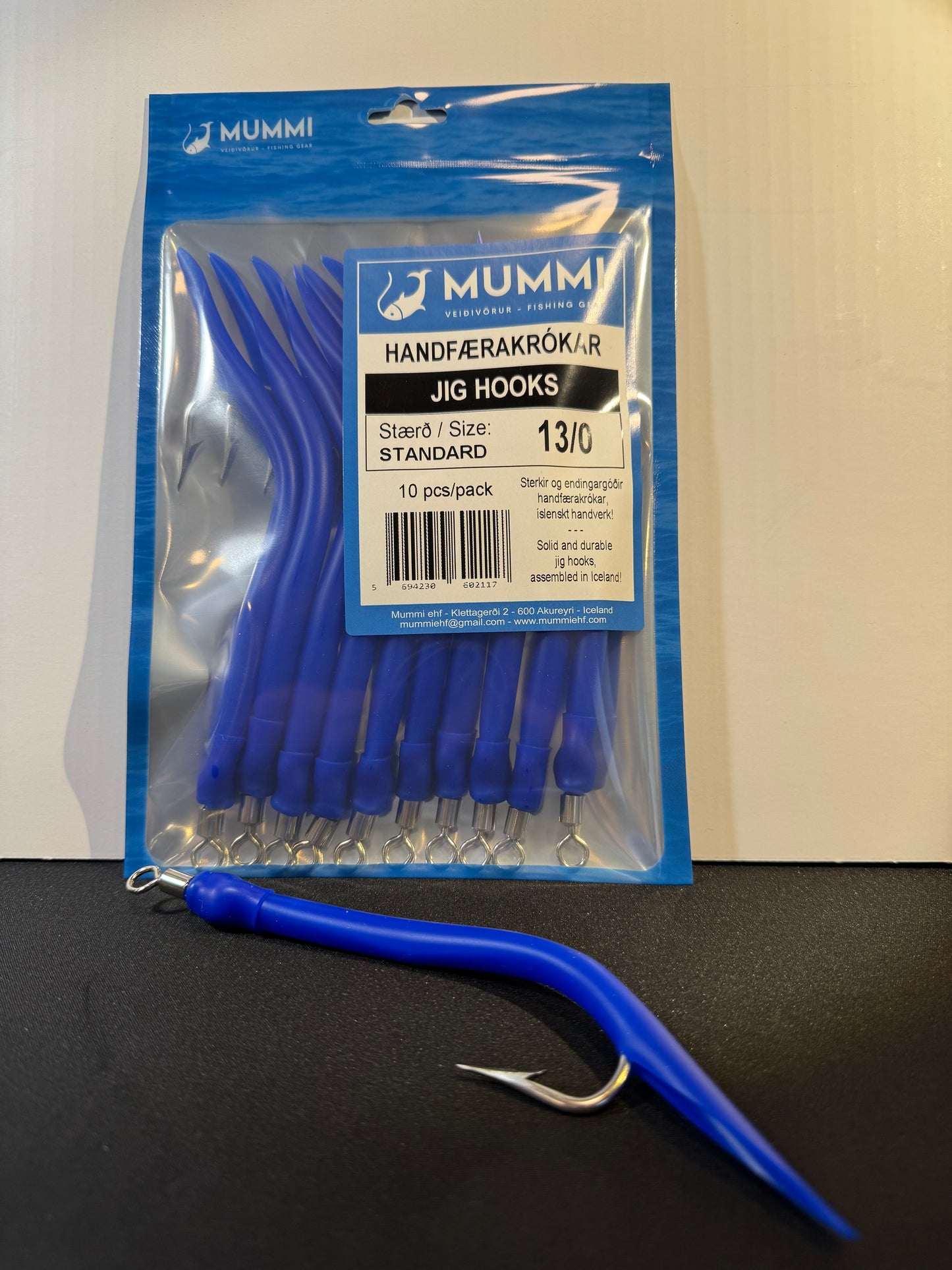 13/0 Krókar, Standard, 10 stk í pakkningu