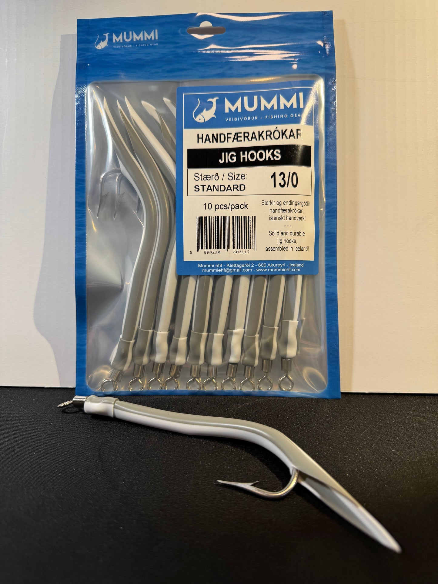 13/0 Krókar, Standard, 10 stk í pakkningu