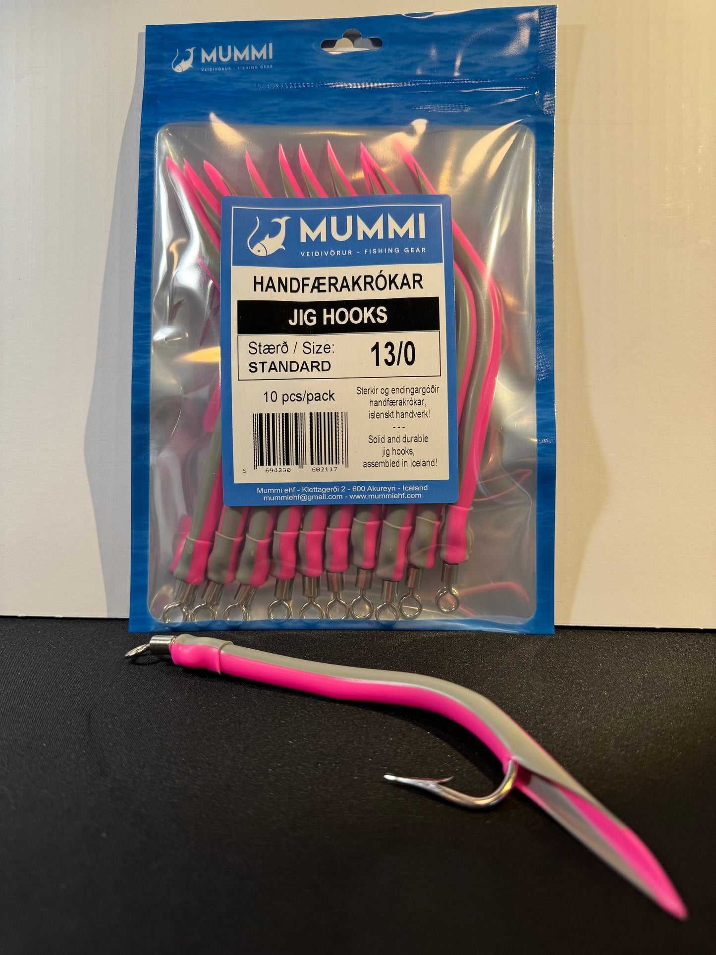 13/0 Krókar, Standard, 10 stk í pakkningu