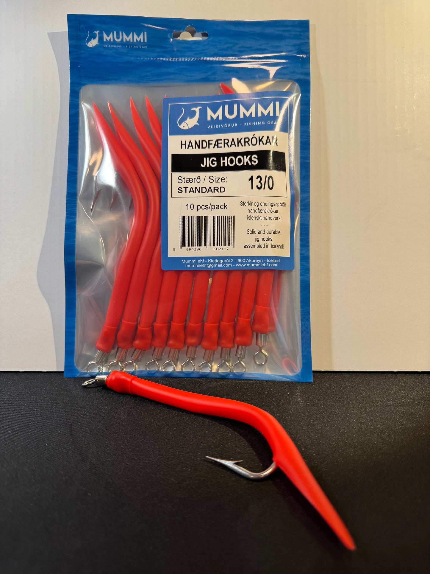 13/0 Krókar, Standard, 10 stk í pakkningu