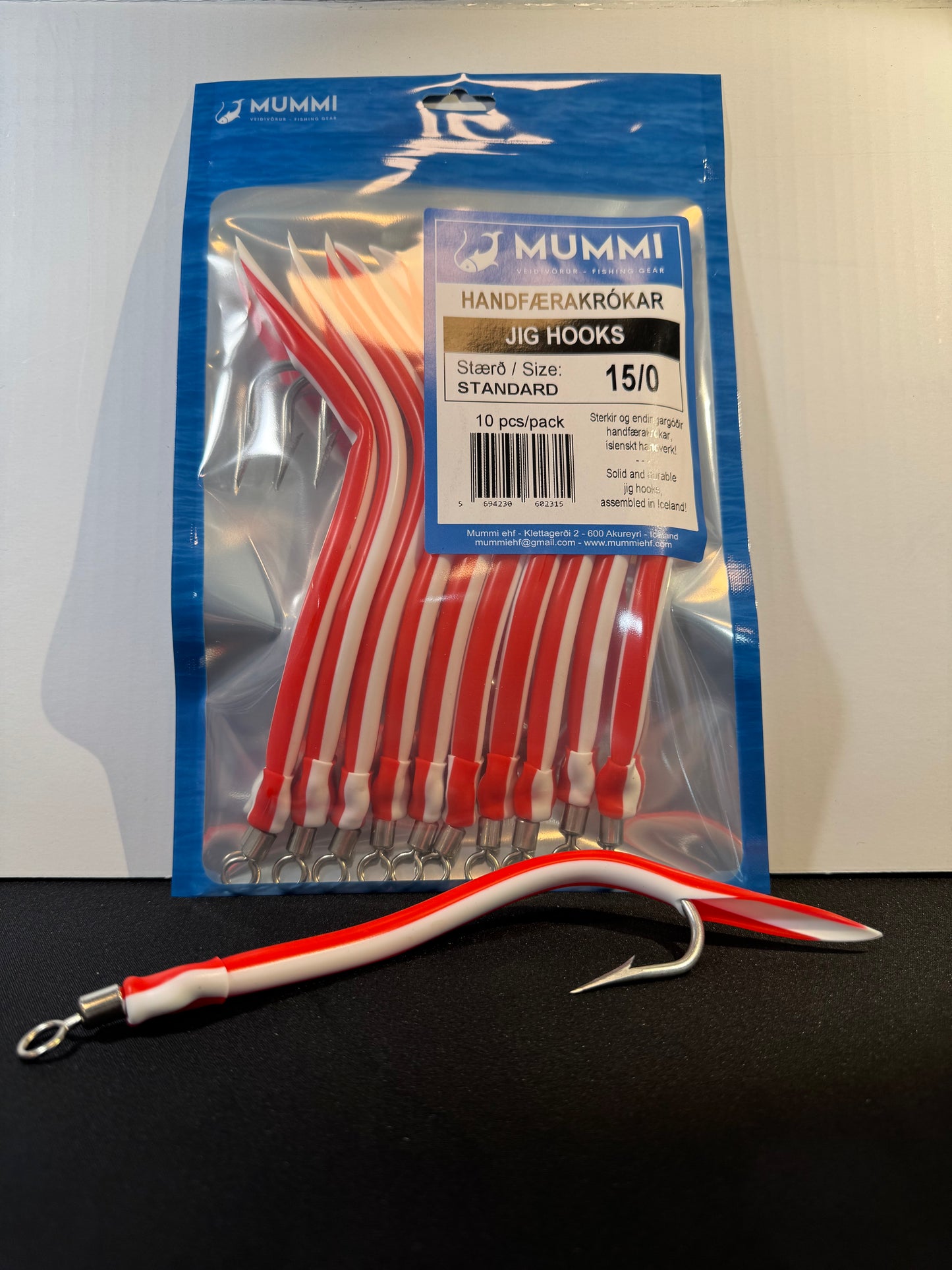 15/0 Krókar, Standard, 10 stk í pakkningu