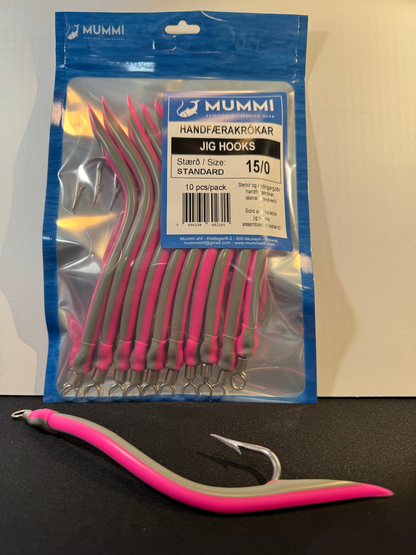 15/0 Krókar, Standard, 10 stk í pakkningu